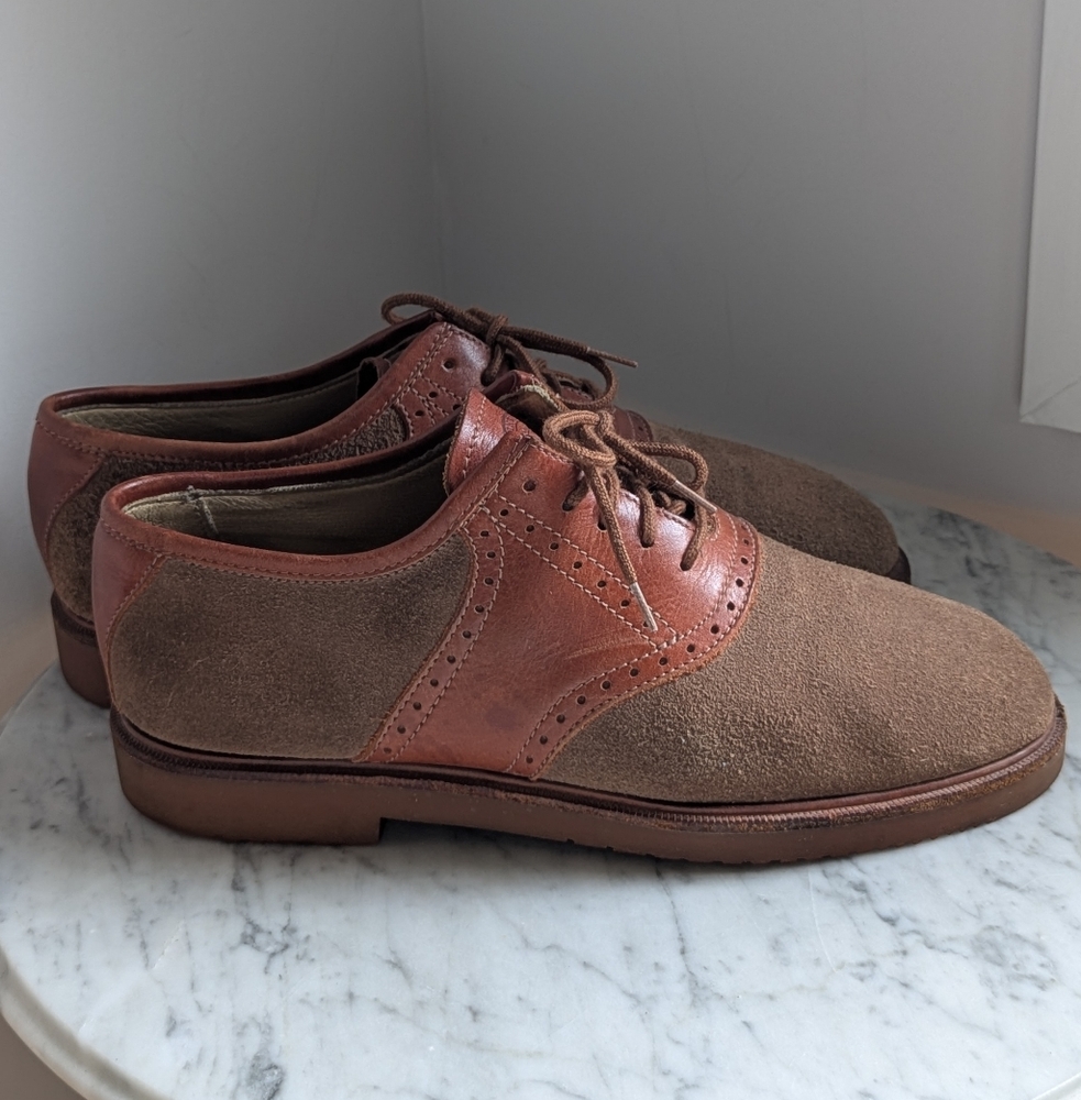 Roots Genuine Leather &  Suede Canadian Made Oxford Shoes Size 7 Mens
